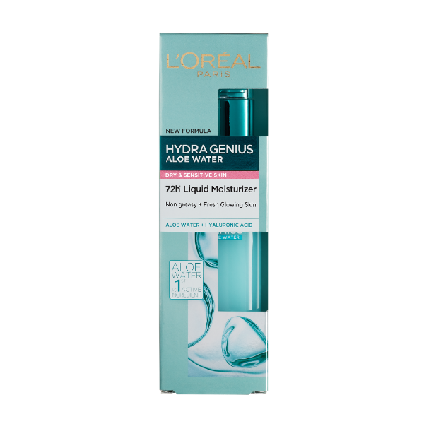 L'Oreal Paris - Hydra Genius Aloe Water and Hyaluronic Acid 72H Liquid Moisturizer - Dry and Sensitive