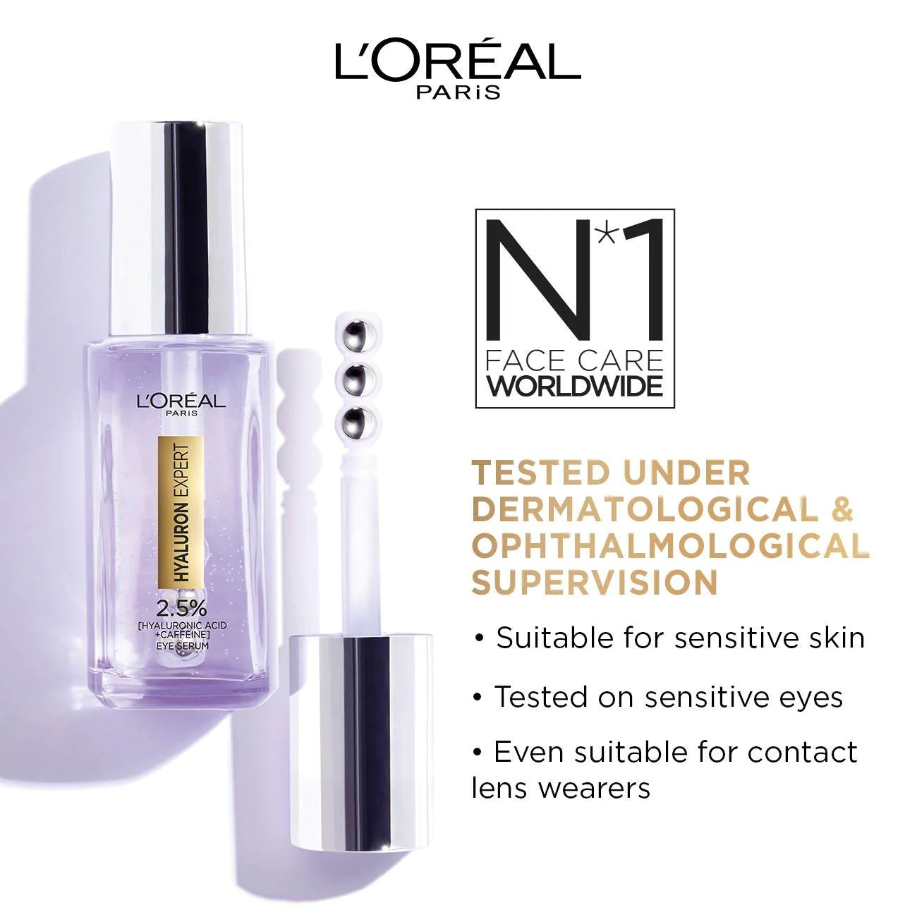 L'Oreal Paris - L’Oréal Paris Hyaluron Expert Eye Serum with 2.5% Hyaluronic Acid & Caffeine