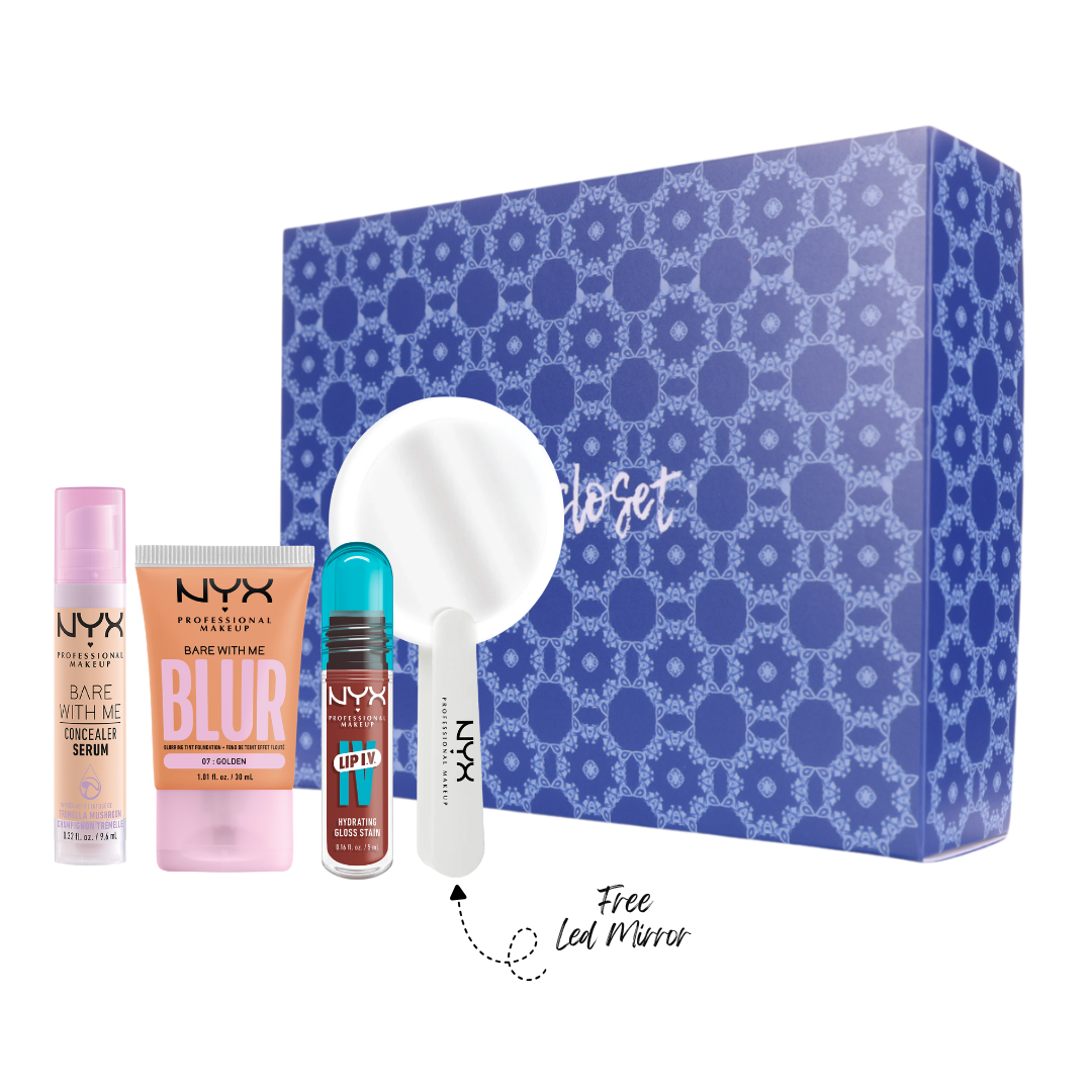 Lip IV Hydrating Gloss Stain + Bare With Me Concealer + Bare with Me Blur Tint Foundation + FREE Led Mirror + FREE Ramadan Gift Box