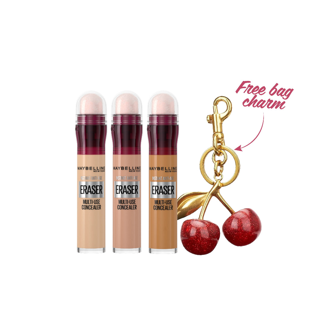 3x Instant Age Rewind Eraser Concealer + FREE Cherry Keychain At 30% OFF