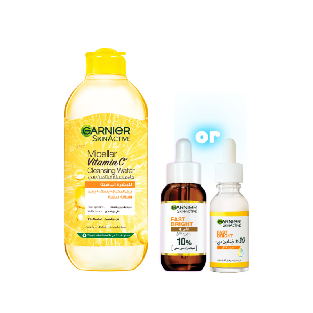 Fast Bright Vitamin C Micellar Water 400 ML + Serum 30 ML At 20% OFF