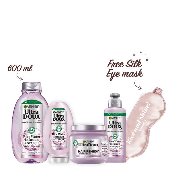 Garnier Rice Water Shampoo + Conditioner + Mask + Leave-In + FREE Eye Mask Loolia Closet