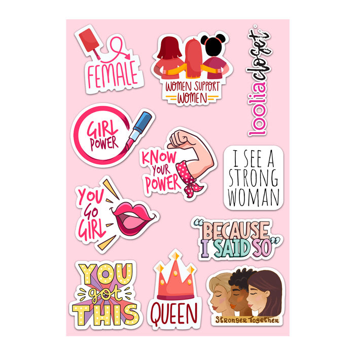 Loolia Closet Gift From Loolia Closet: Women's Day Sticker Sheet | Loolia Closet