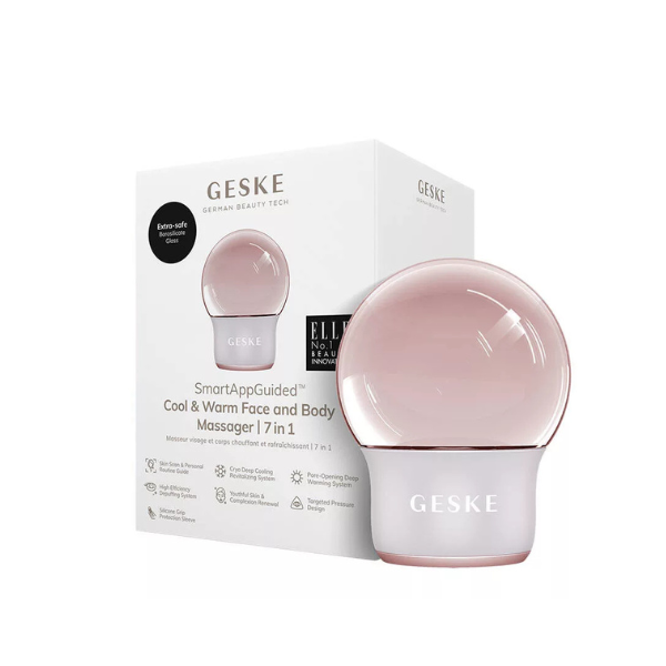 Geske Cool & Warm Face and Body Massager| 7 in 1- White