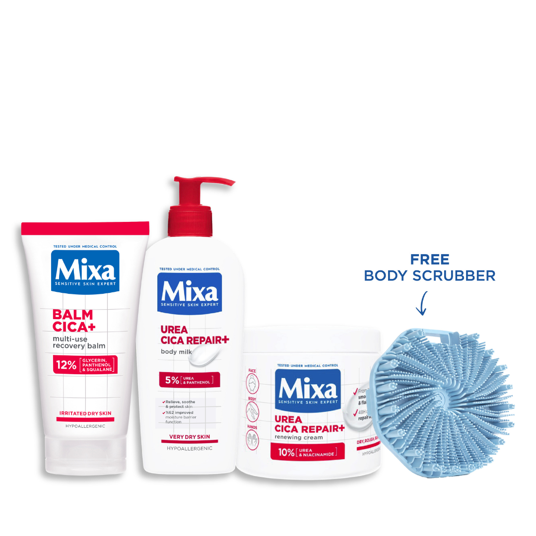Balm Cica+ Multi-use Repair Cream + Body Lotion + Moisturizing Cream + FREE Body Scrubber