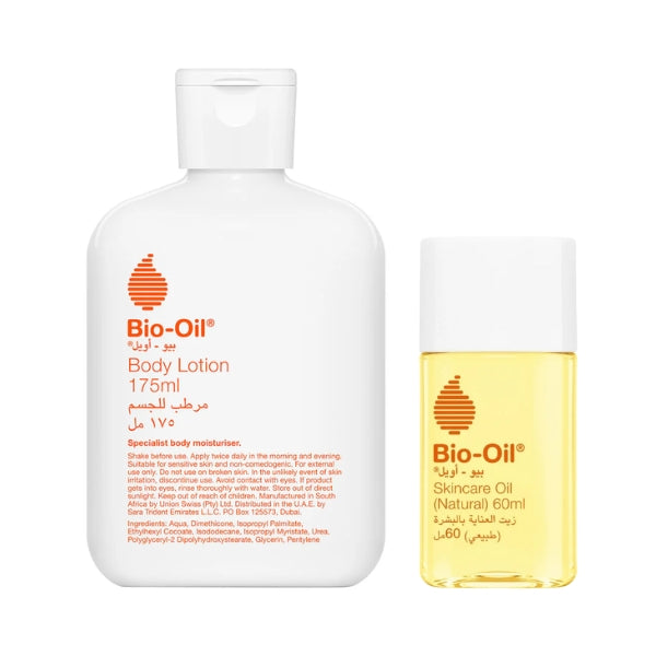 Bio-oil skin care oil natural 60ml + Bio-oil Body Lotion 175 ml At 20% OFF