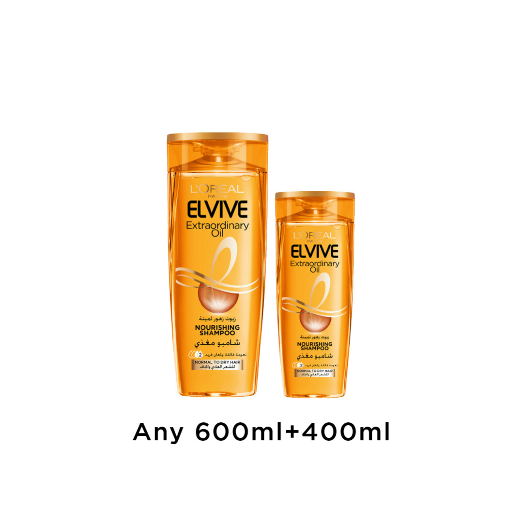 Any Shampoo 400ml + Any Shampoo 600ml  Top Tier At 15% OFF