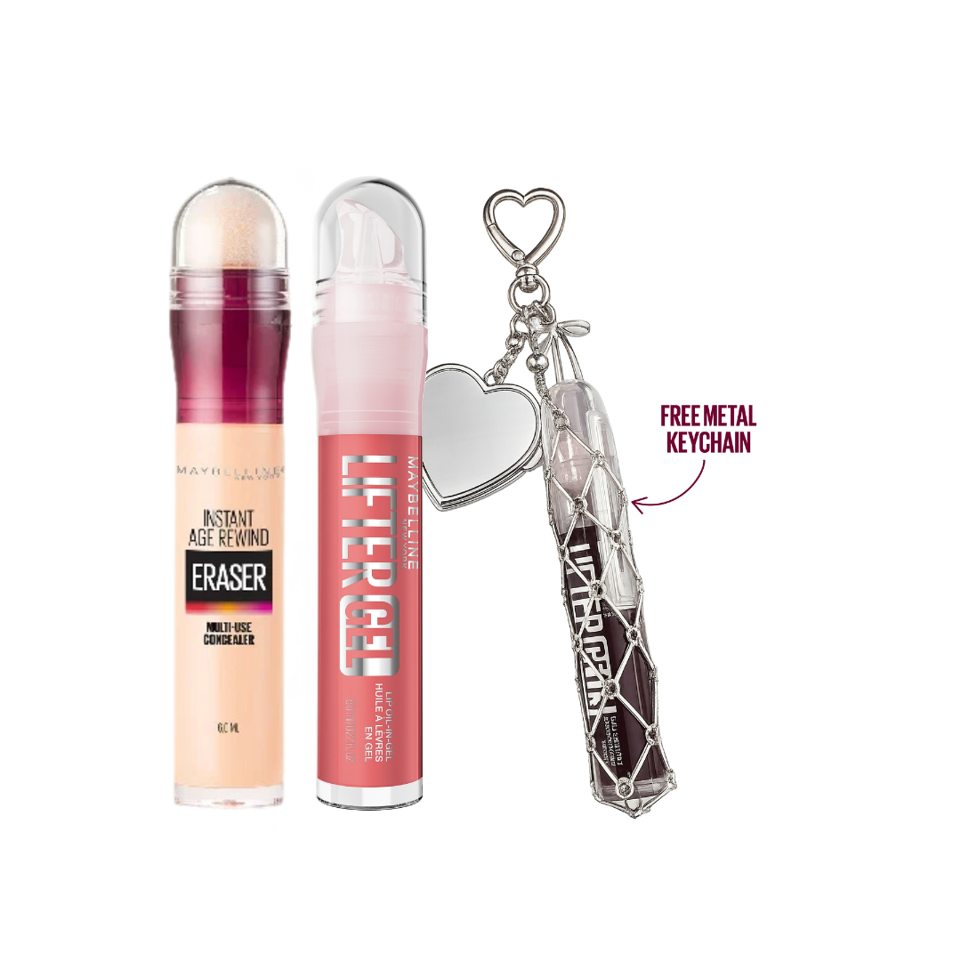 Instant Age Rewind Concealer + Lifter Gel Oil-in-Gel Lip Gloss + FREE Metal Keychain