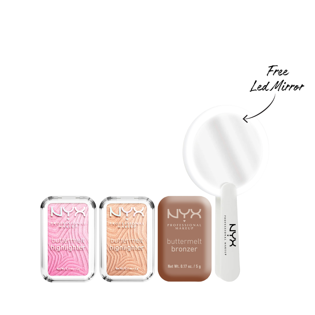 2x Buttermelt Highlighter + Buttermelt Bronzer + FREE Led Mirror
