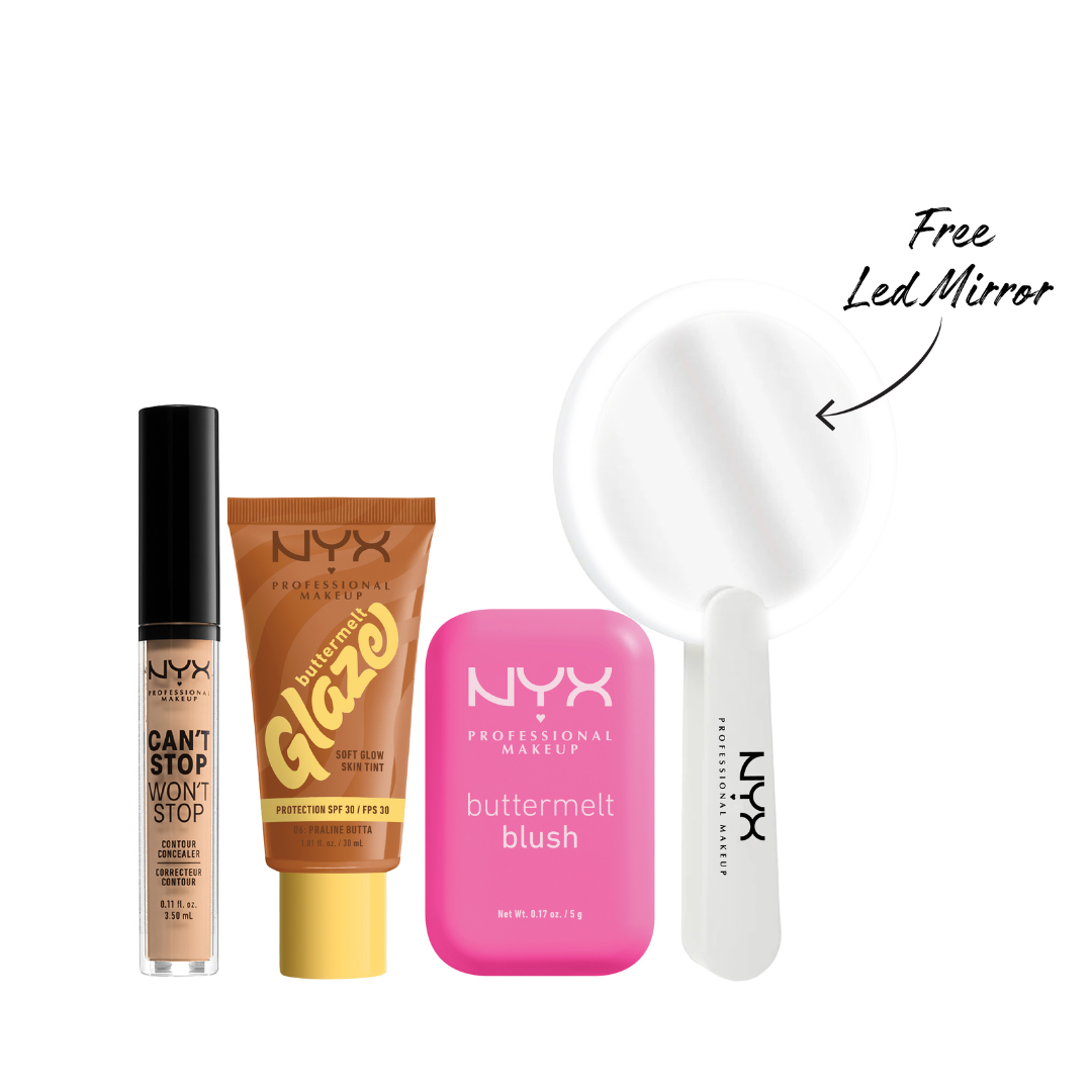 Buttermelt Glaze + Buttermelt Blush + Contour Concealer + FREE Led Mirror