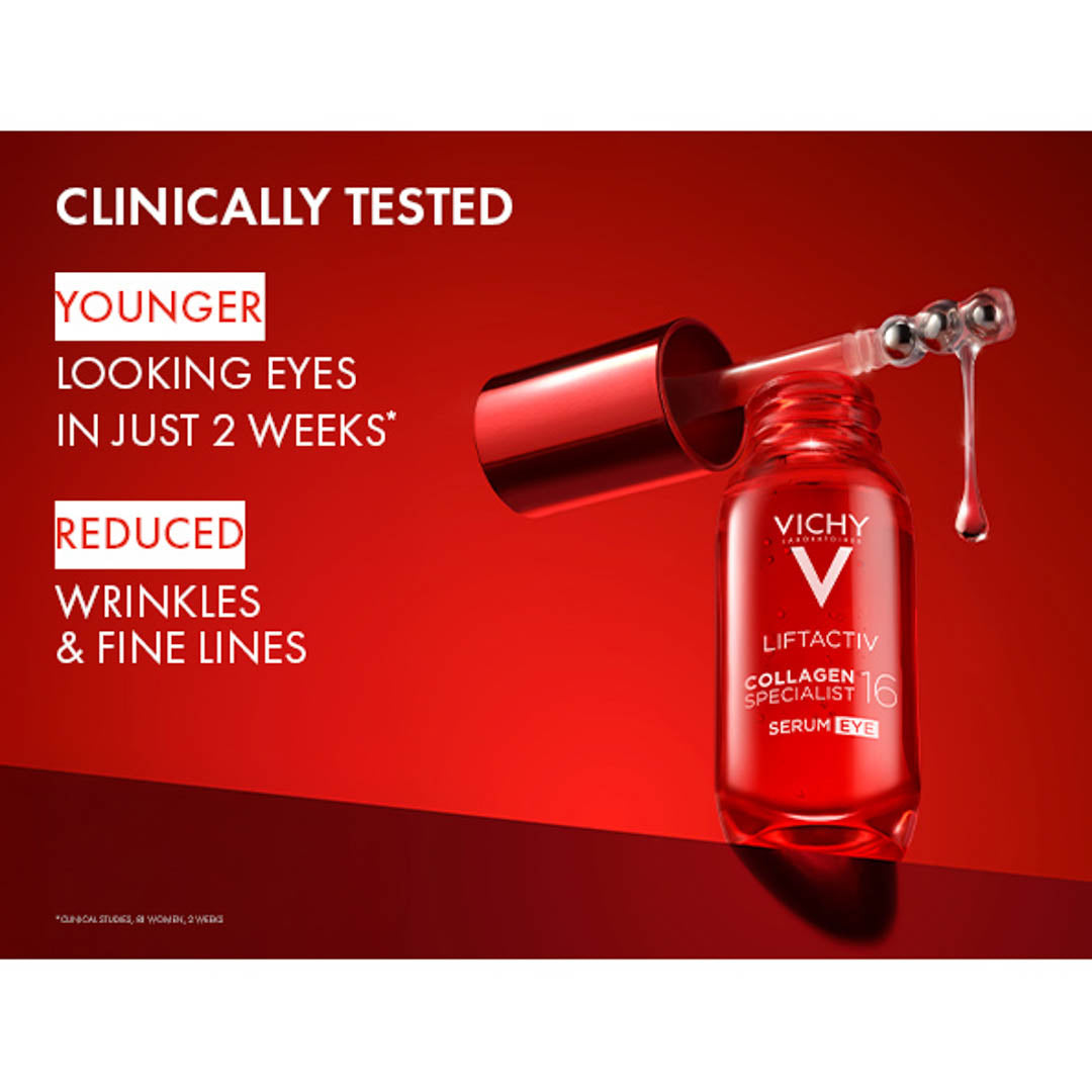 Vichy Liftactiv Collagen 16 Eye Serum 15ml with triple-bead applicator
