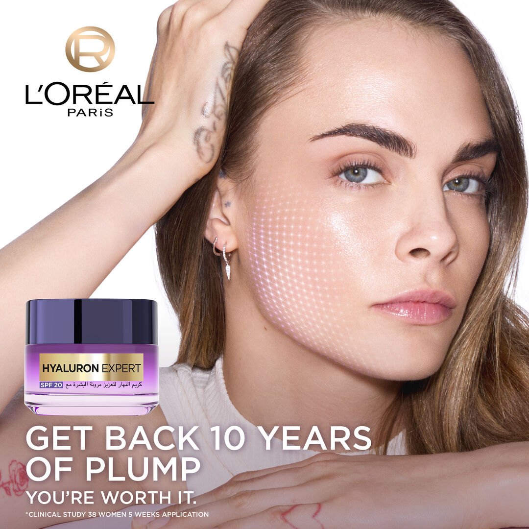 L’Oréal Hyaluron Expert day cream SPF20 50ml with hyaluronic acid for hydration and fine lines