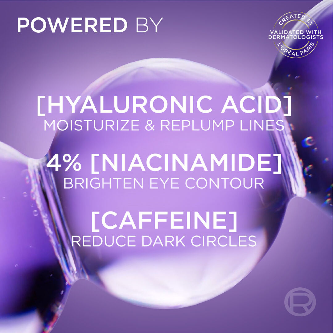 L’Oréal Hyaluron Expert eye serum 20ml with caffeine hyaluronic acid for dark circles and puffiness