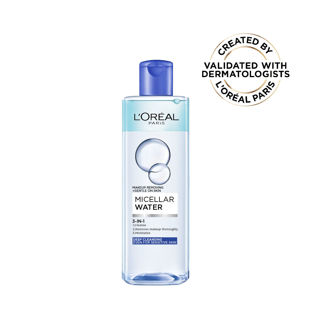 L’Oréal bi phase micellar water 400ml waterproof makeup remover for sensitive skin