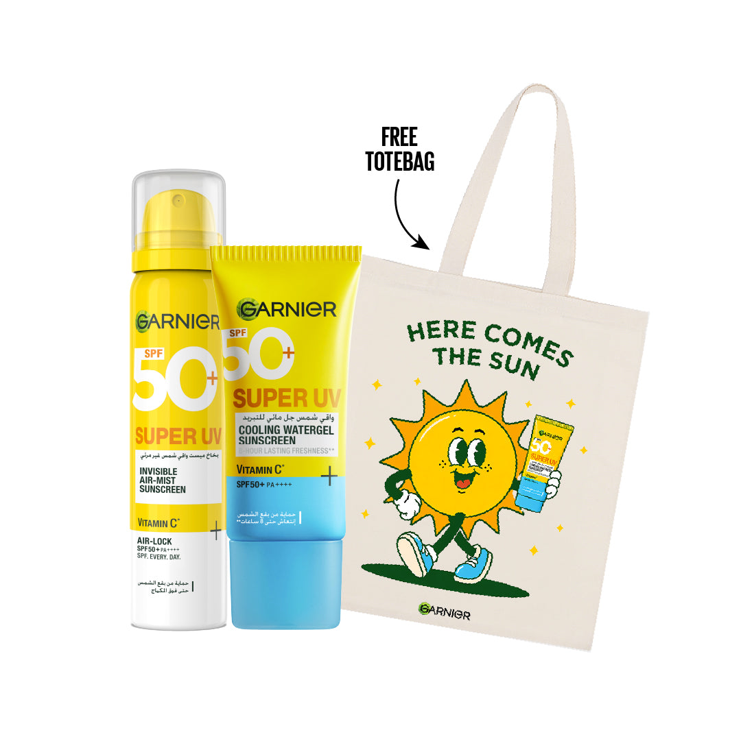 Super UV Invisible Air Mist + Super UV Cooling Watergel Sunscreen + FREE Totebag