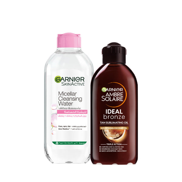 Ambre Solaire Sublimating Oil 200 ML + Micellar Water Pink 400 ML At 15% OFF