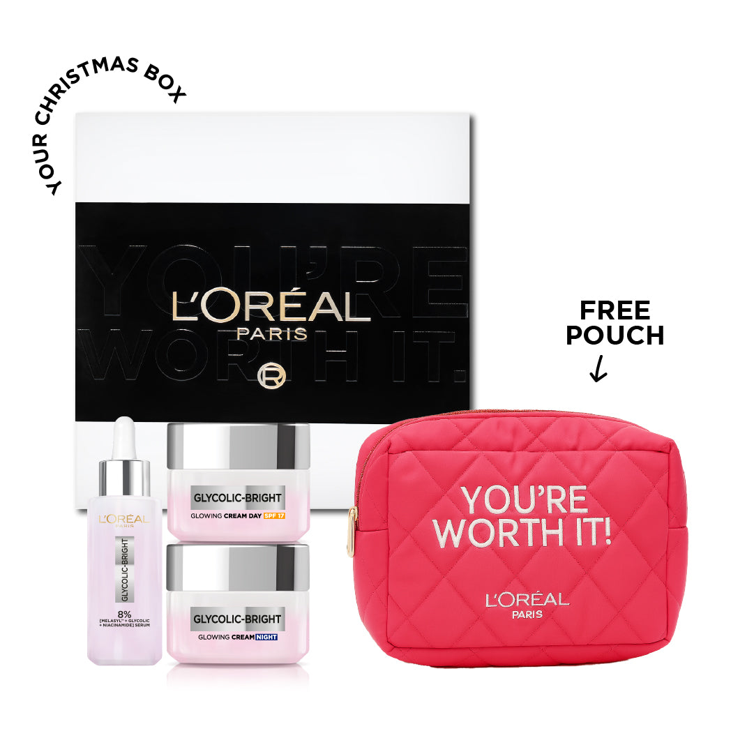 Glycolic Face Serum + Day Cream + Night Cream + FREE Gift Box & Pouch At 20% OFF