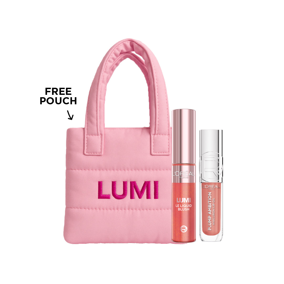 Plump Ambition Lip Oil + Lumi Le Liquid Blush + FREE Lumi Bag At 20% OFF